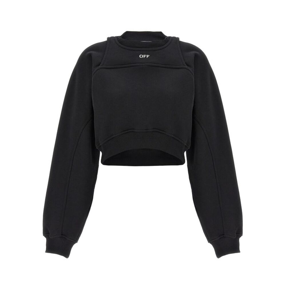 Off-White Bicolor Cotton Women's Sweatshirt